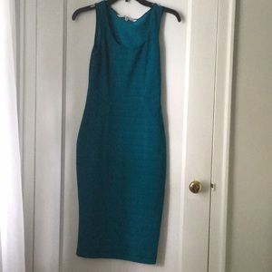 $30 Rachel Roy turquoise slim dress